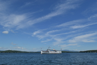 Mt. Washington Cruise Ship with Clouds